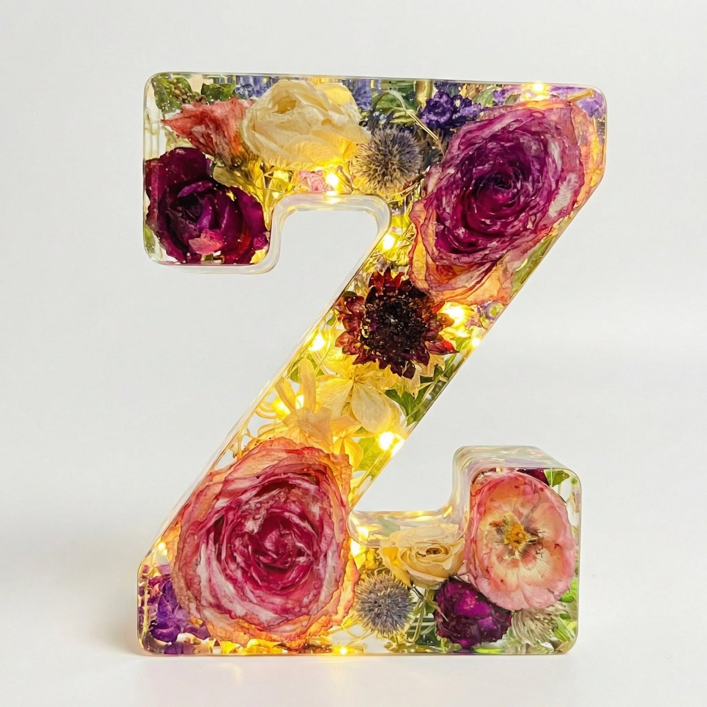 Florenza™ – Personalized Floral Resin Letter Light