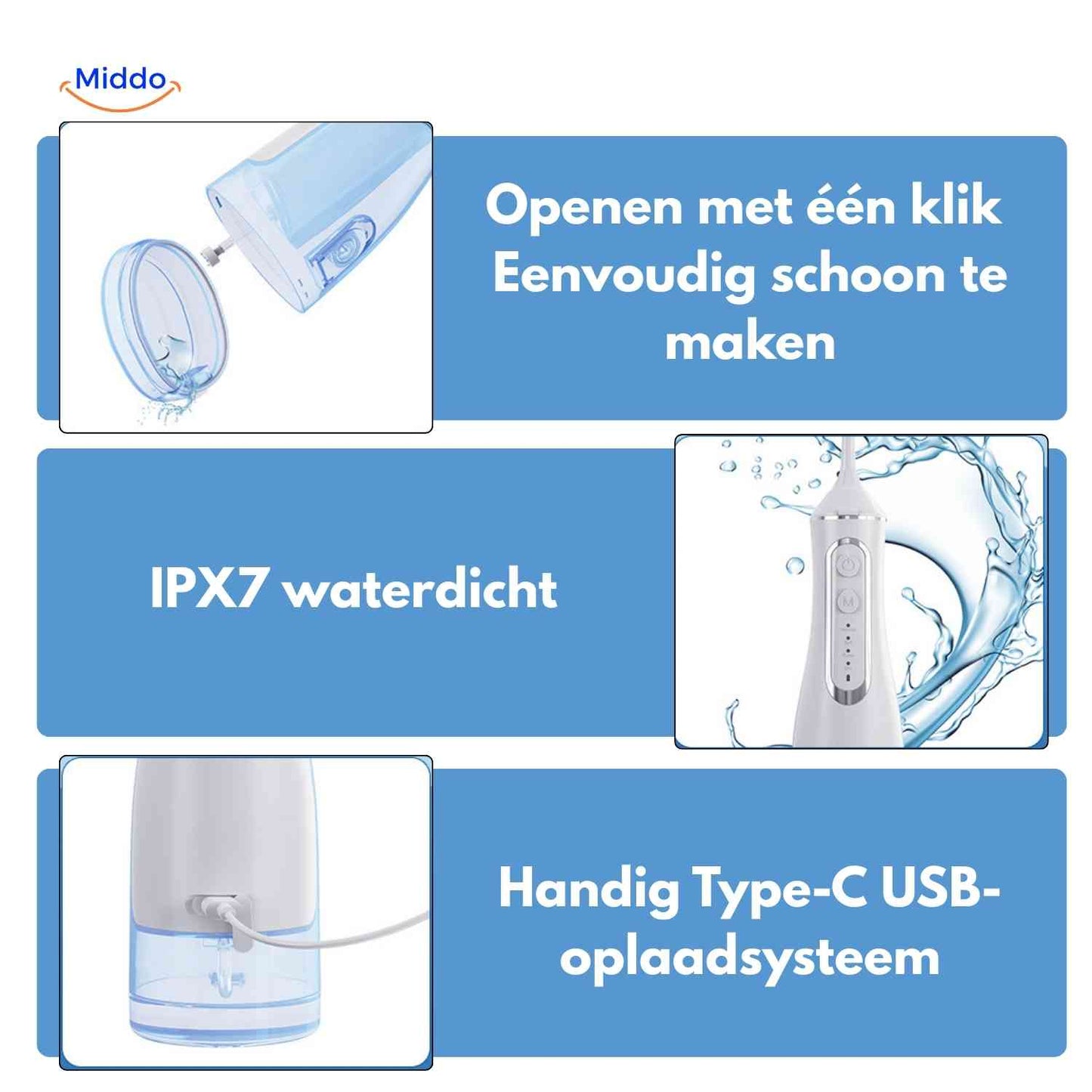 Flosso™ Waterflosser | Wireless, Compact and Effective Cleaning