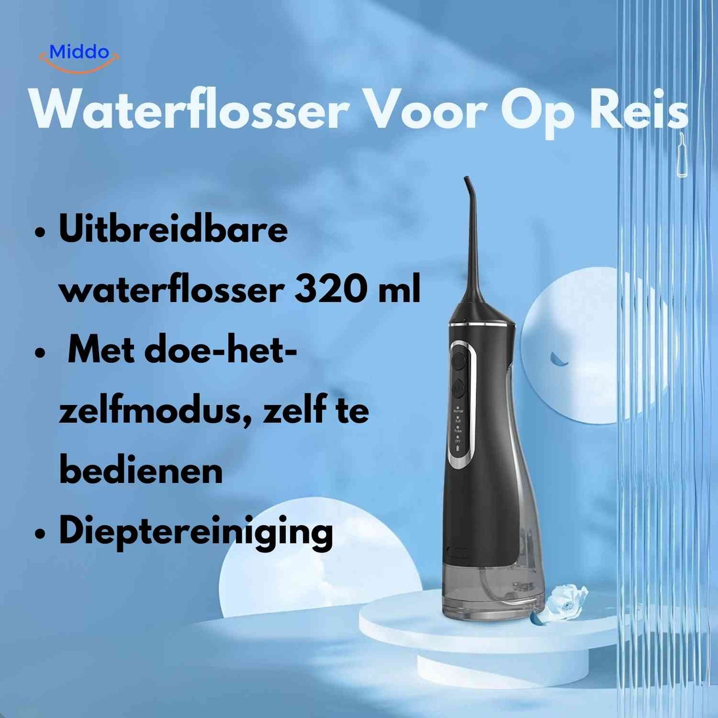 Flosso™ Waterflosser | Wireless, Compact and Effective Cleaning
