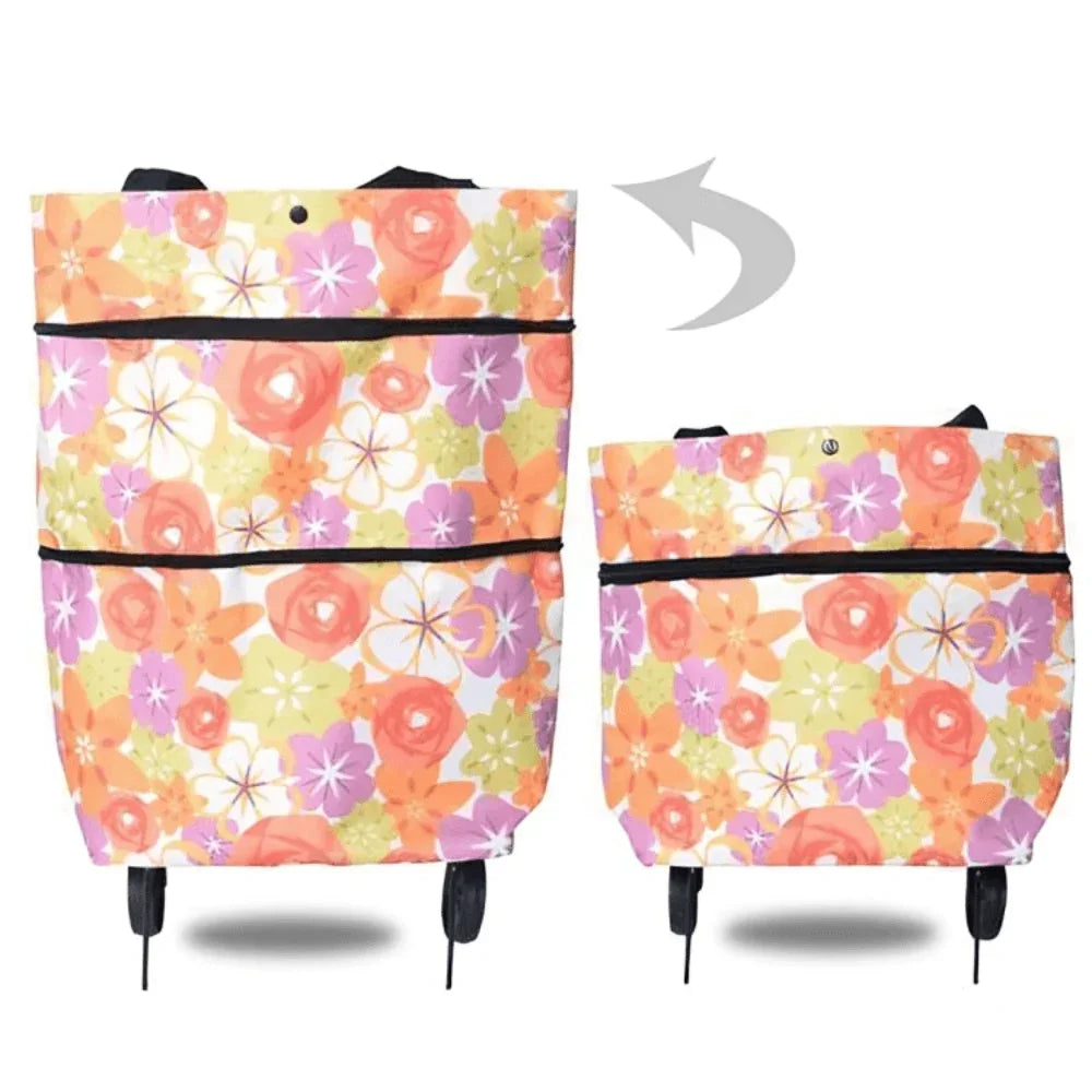 Foldable Shopping Trolley Bag with Wheels – Eco-Friendly, Compact & Lightweight