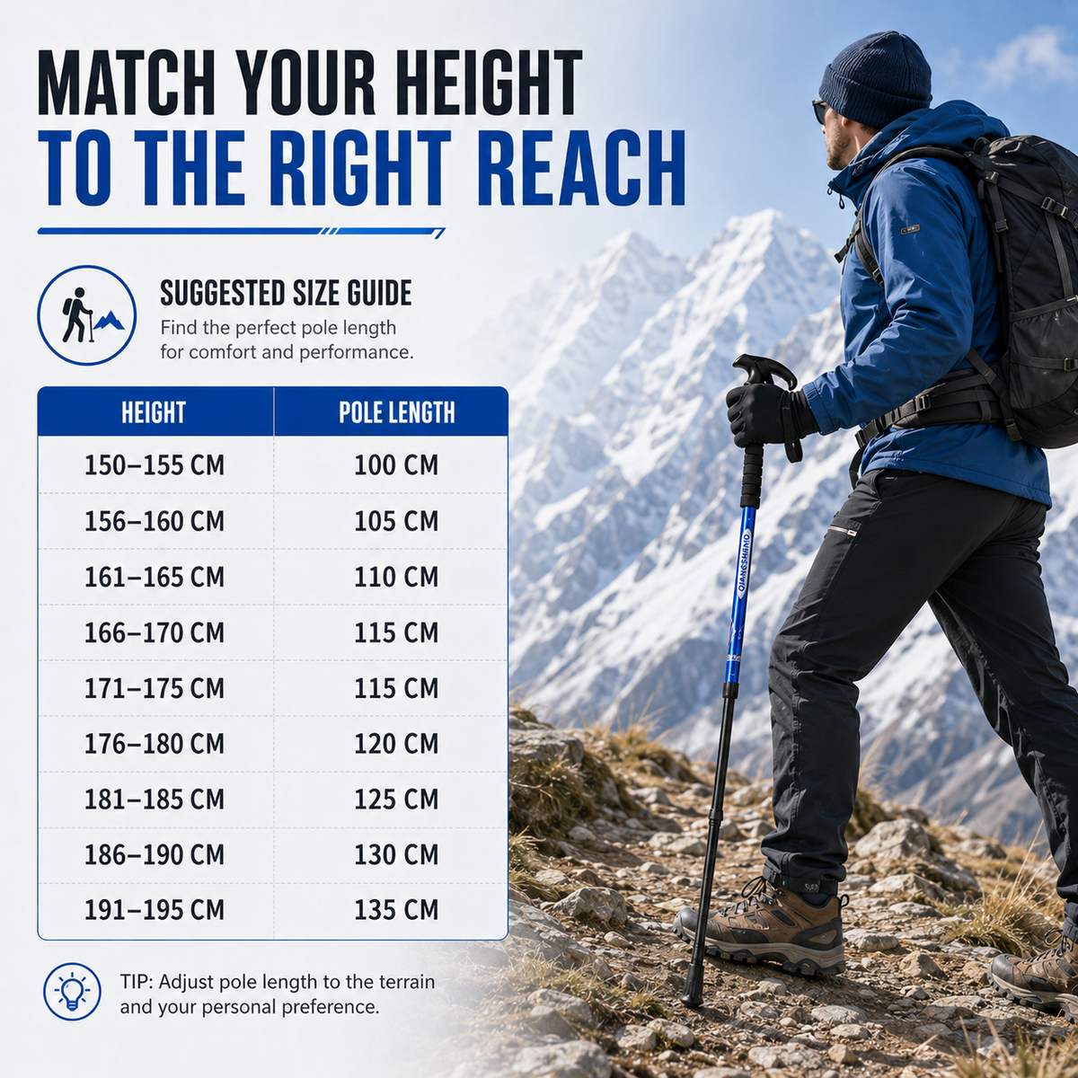 Foldable Telescopic Trekking Pole