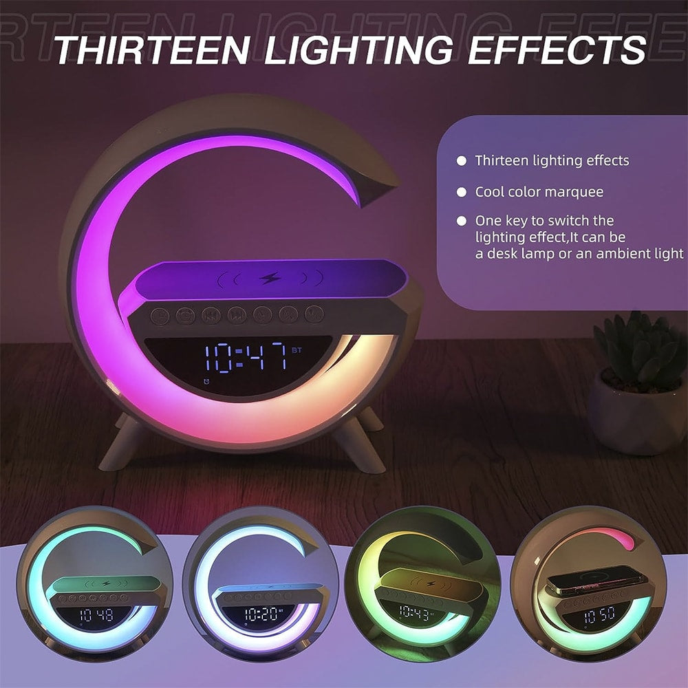 G-lys - Wireless Charger with Bluetooth Speaker and RGB Lamp