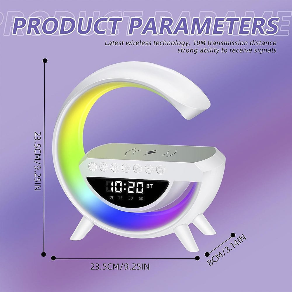 G-lys - Wireless Charger with Bluetooth Speaker and RGB Lamp