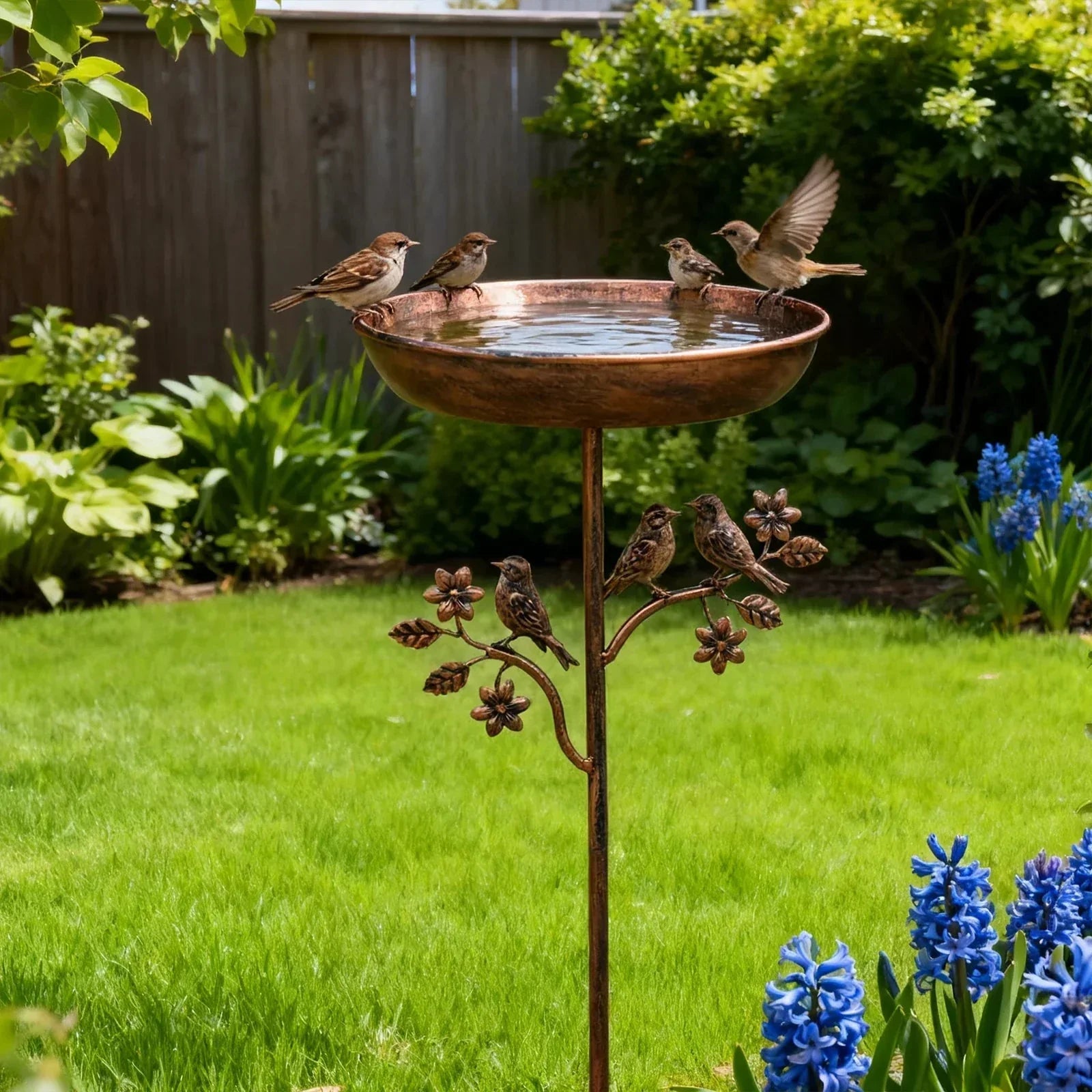 Garden Bird Bath | Decorative Bowl | Sturdy Spike | GardenShine
