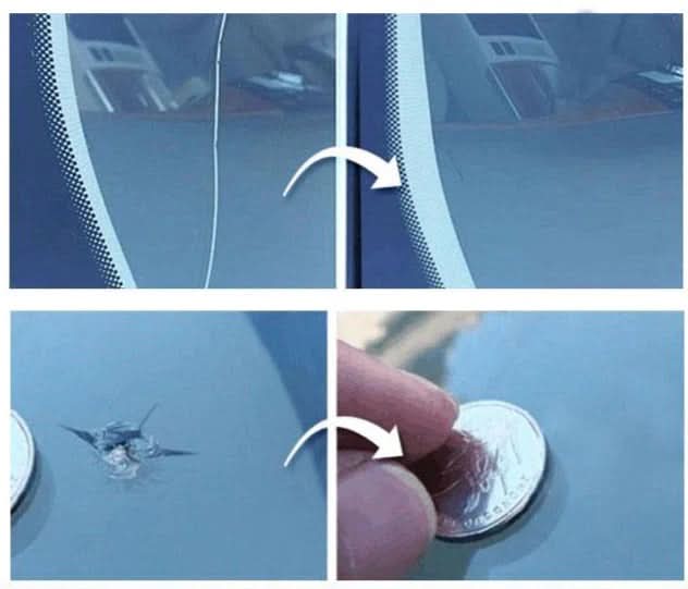 Glass Repair Kit with Resin – Quick and Effective Crack Repair for Windshields and Mirrors