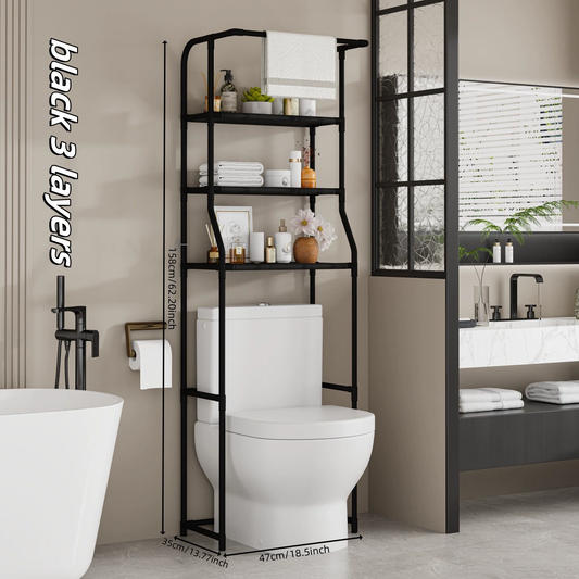 GlideHold® BathroomShelf: Stylish Minimalist 3-Tier Bathroom Shelf