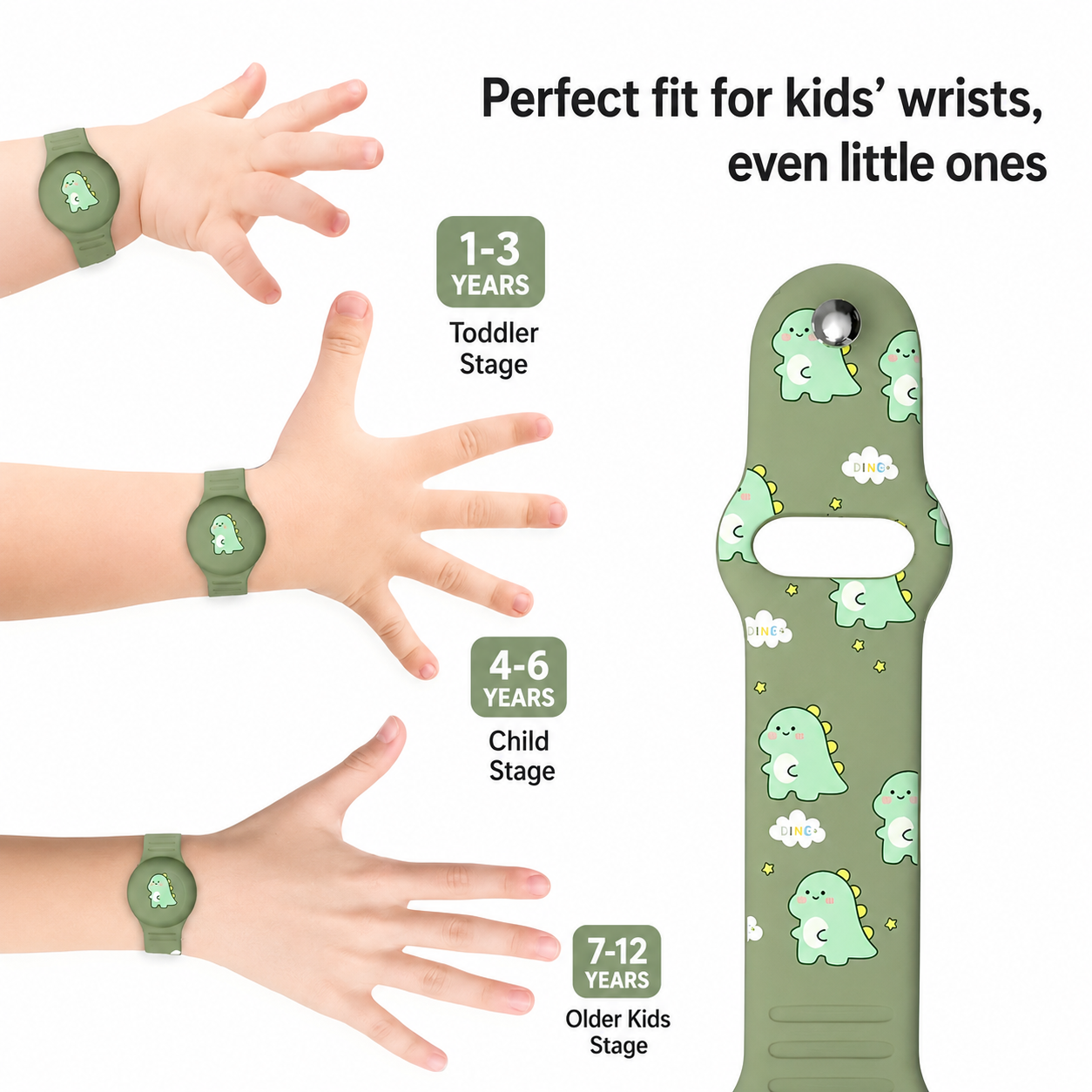 GPS | Kids Bracelet | Location Tracking | Adjustable Silicone Bracelet | KidLoca