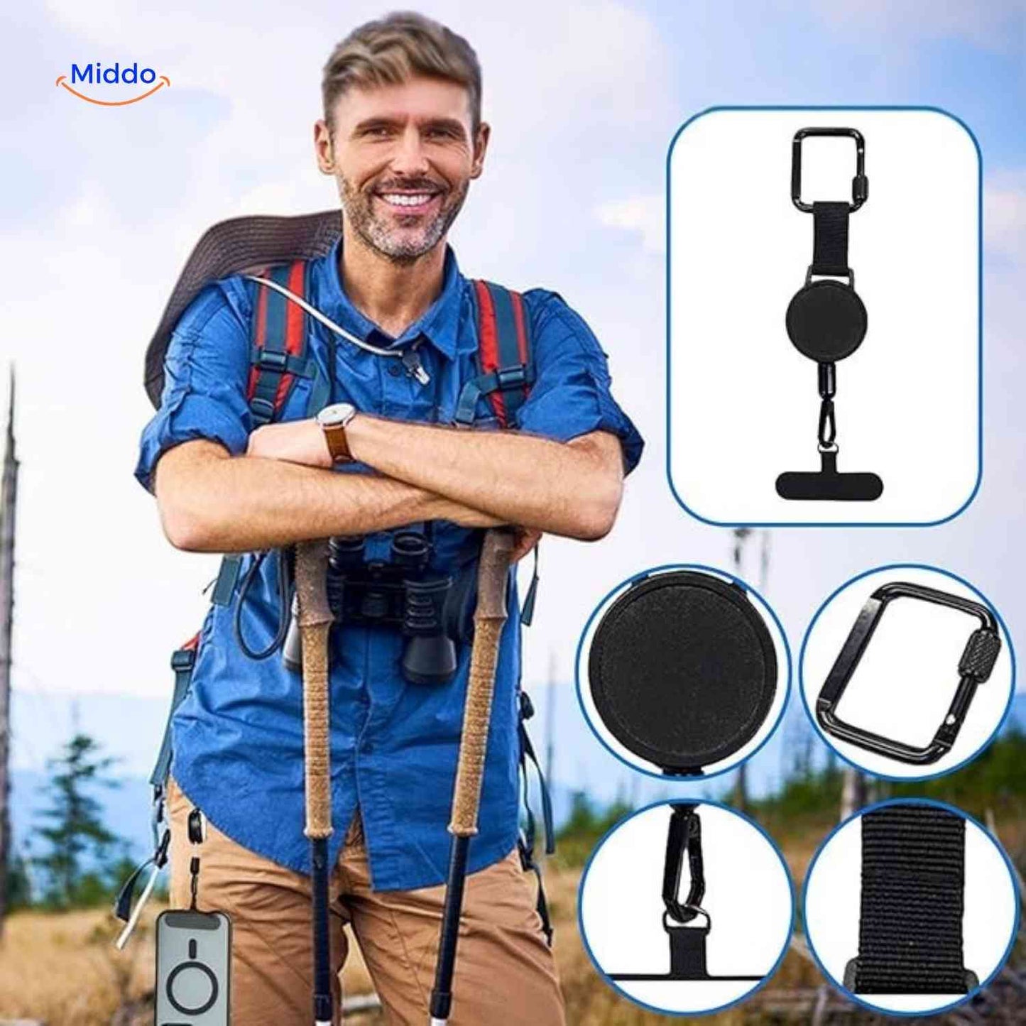 GripLock™ Holder | Theft-Proof, Retractable, and Super Portable!