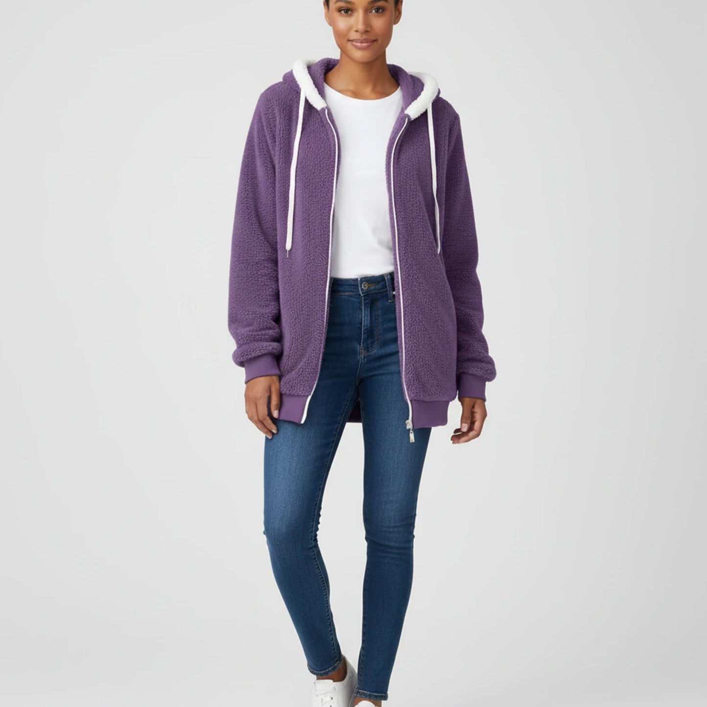 Women's Hooded Zip-Up Sweater