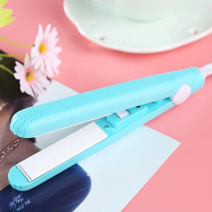 Hair Straightener | Mini Curling Iron | 2-in-1 Styling | Cera-Mic Ceramic
