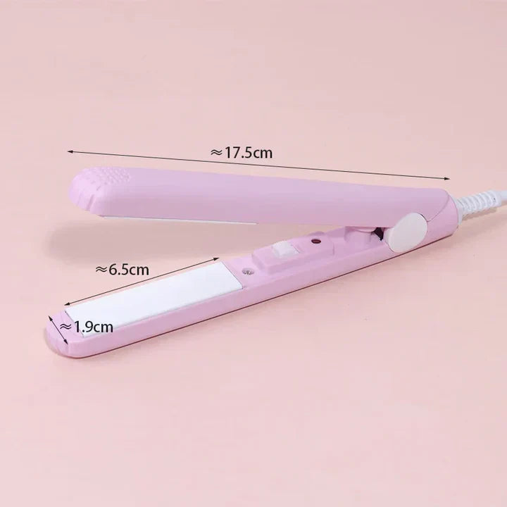 Hair Straightener | Mini Curling Iron | 2-in-1 Styling | Cera-Mic Ceramic