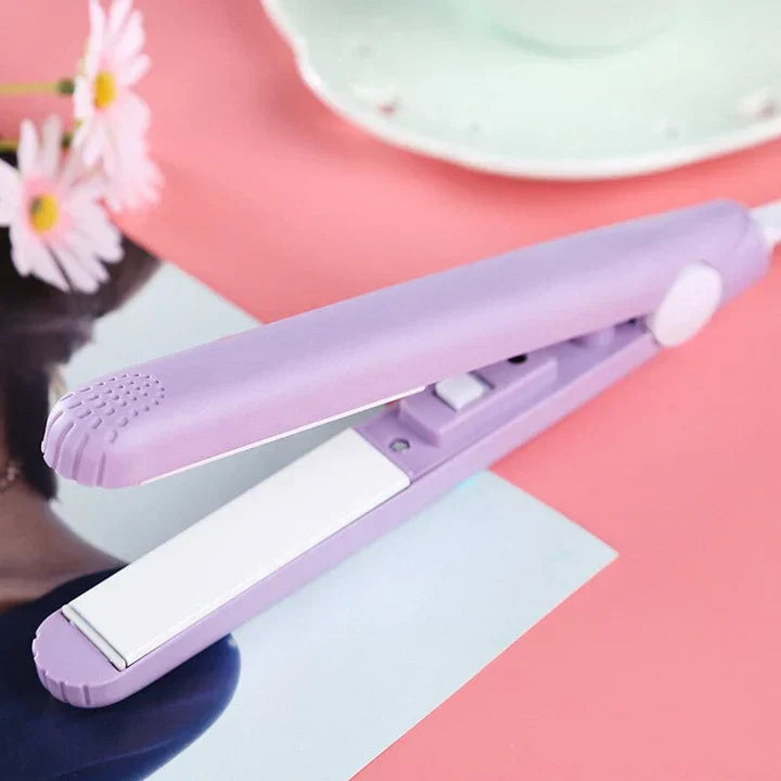 Hair Straightener | Mini Curling Iron | 2-in-1 Styling | Cera-Mic Ceramic