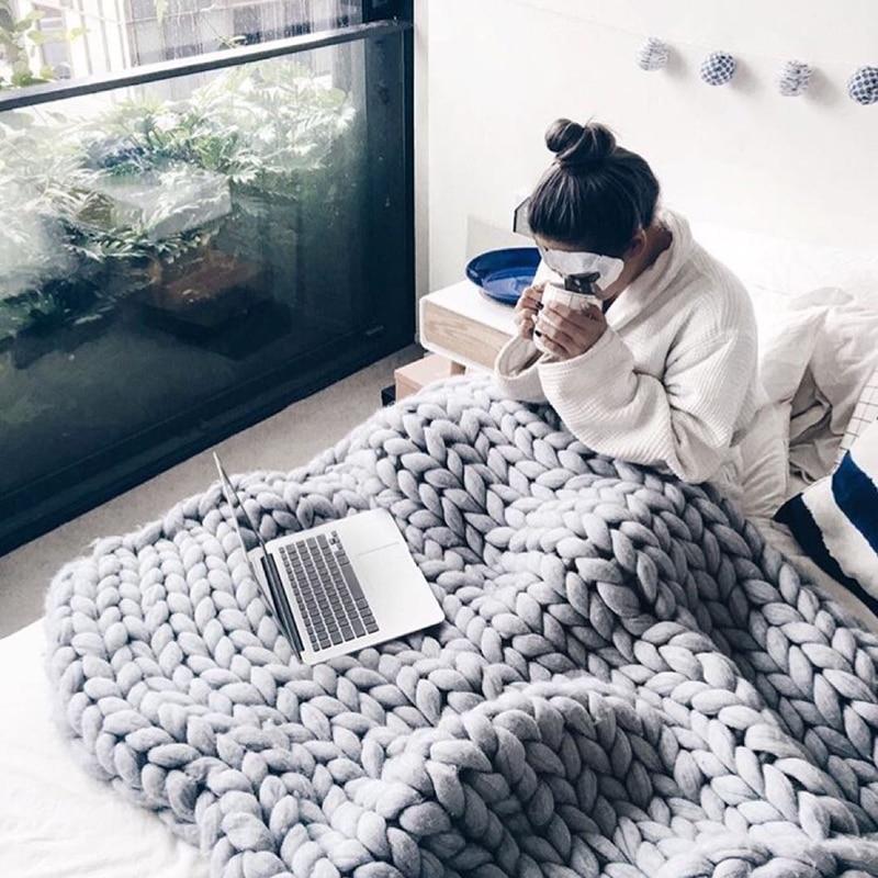 Handmade Chunky Knit Blanket - Super Soft & Decorative