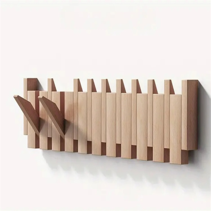 Handmade Coat Rack in Piano Design - Elegant Wall Solution