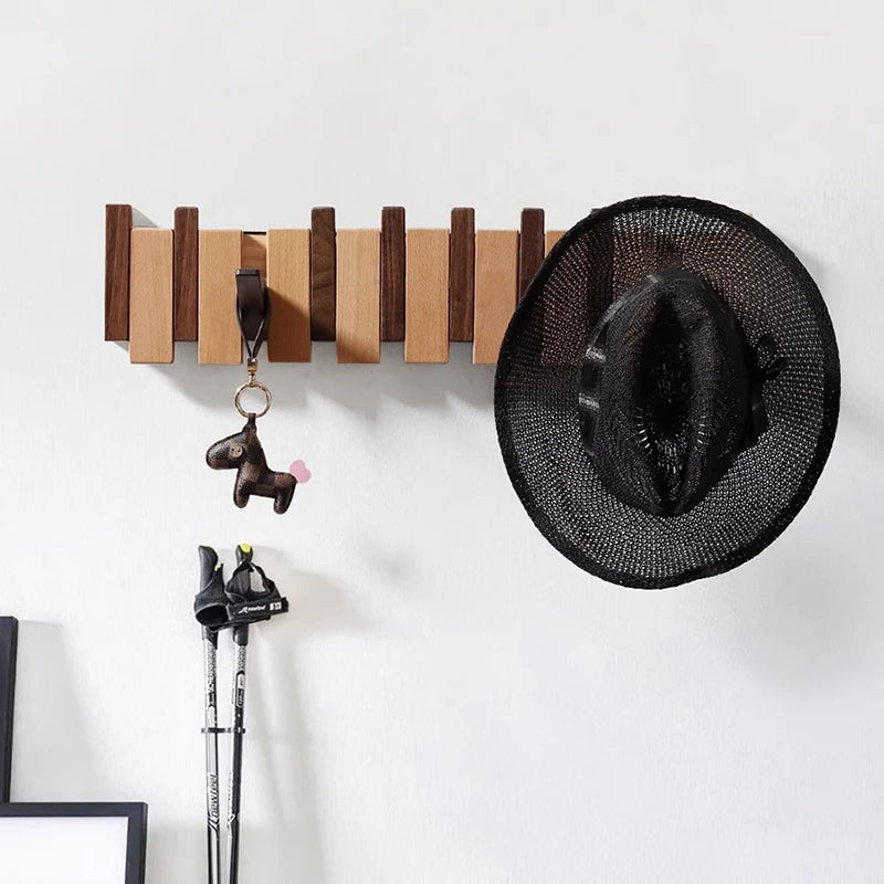 Handmade Coat Rack in Piano Design - Elegant Wall Solution