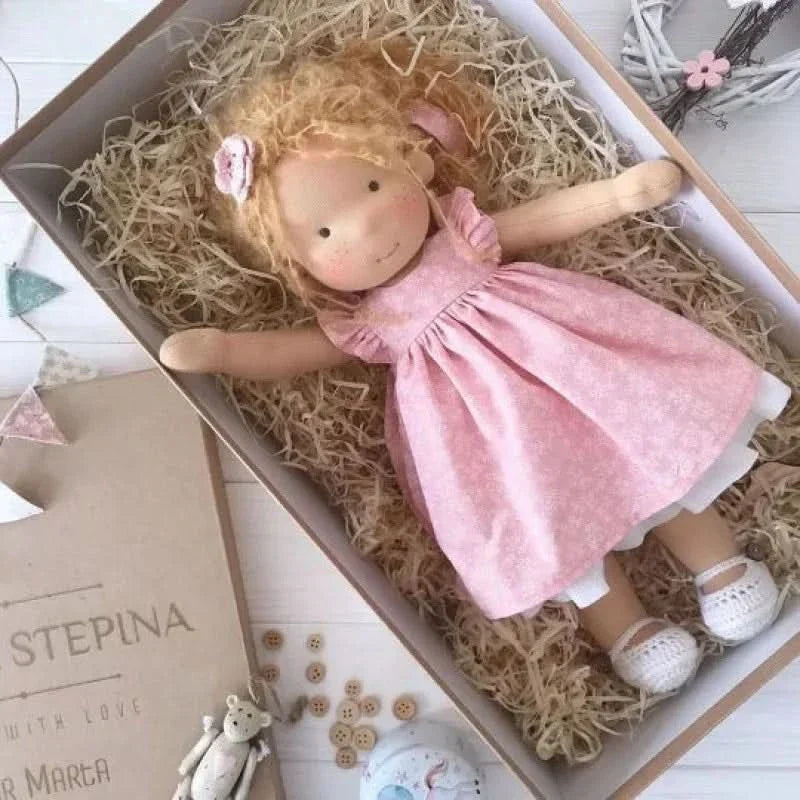 Handmade Cotton Plush Doll – Waldorf Emma Toy