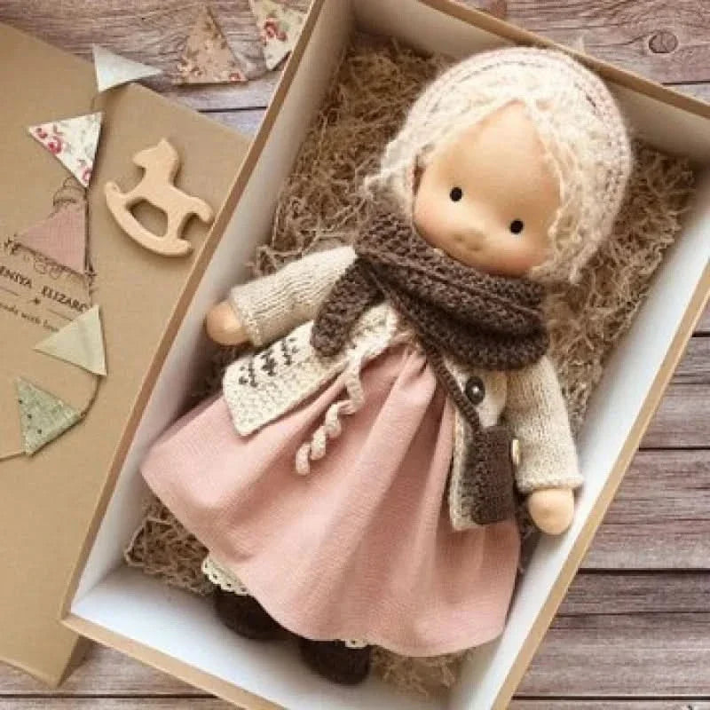 Handmade Cotton Plush Doll – Waldorf Style Elise Toy