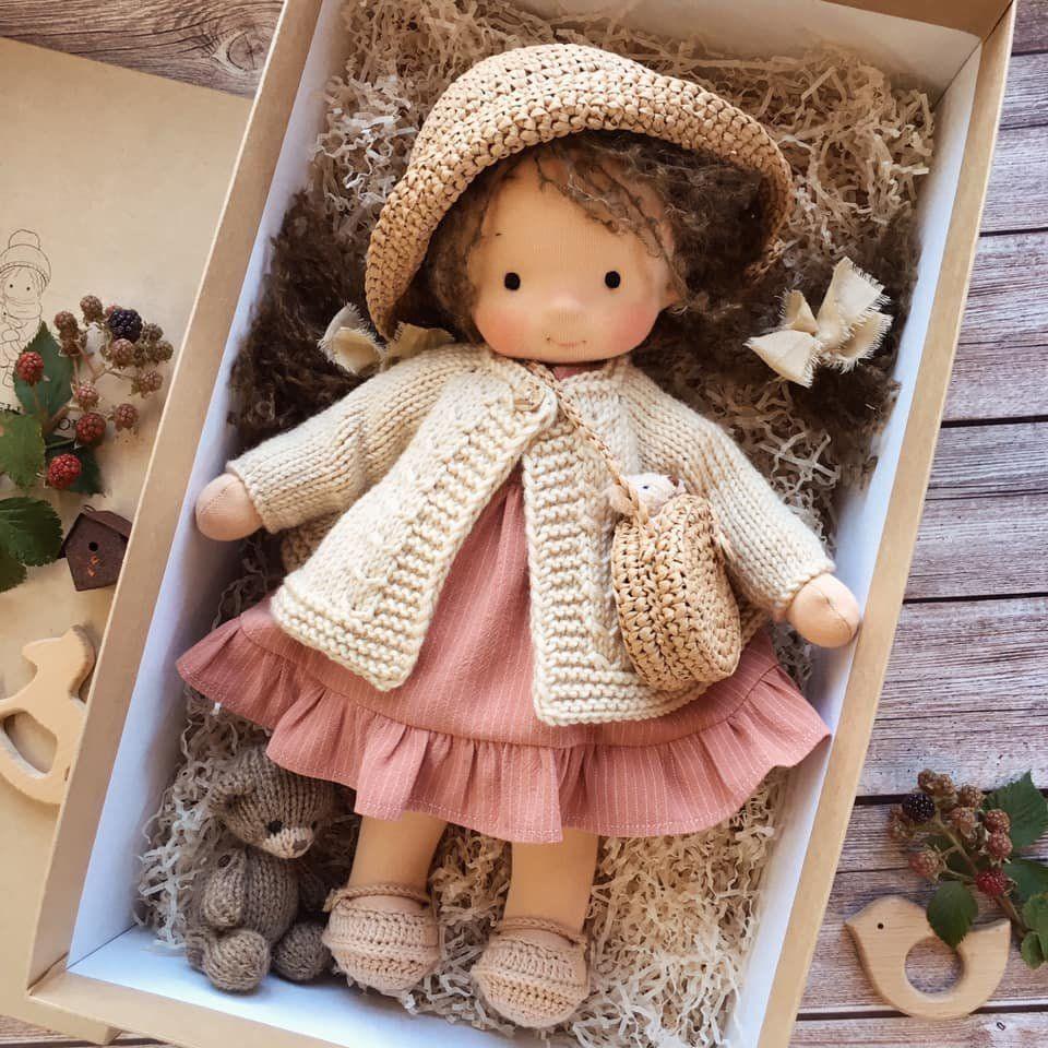 Handmade Waldorf Cuddle Doll - Poppi, Natural Soft Toy