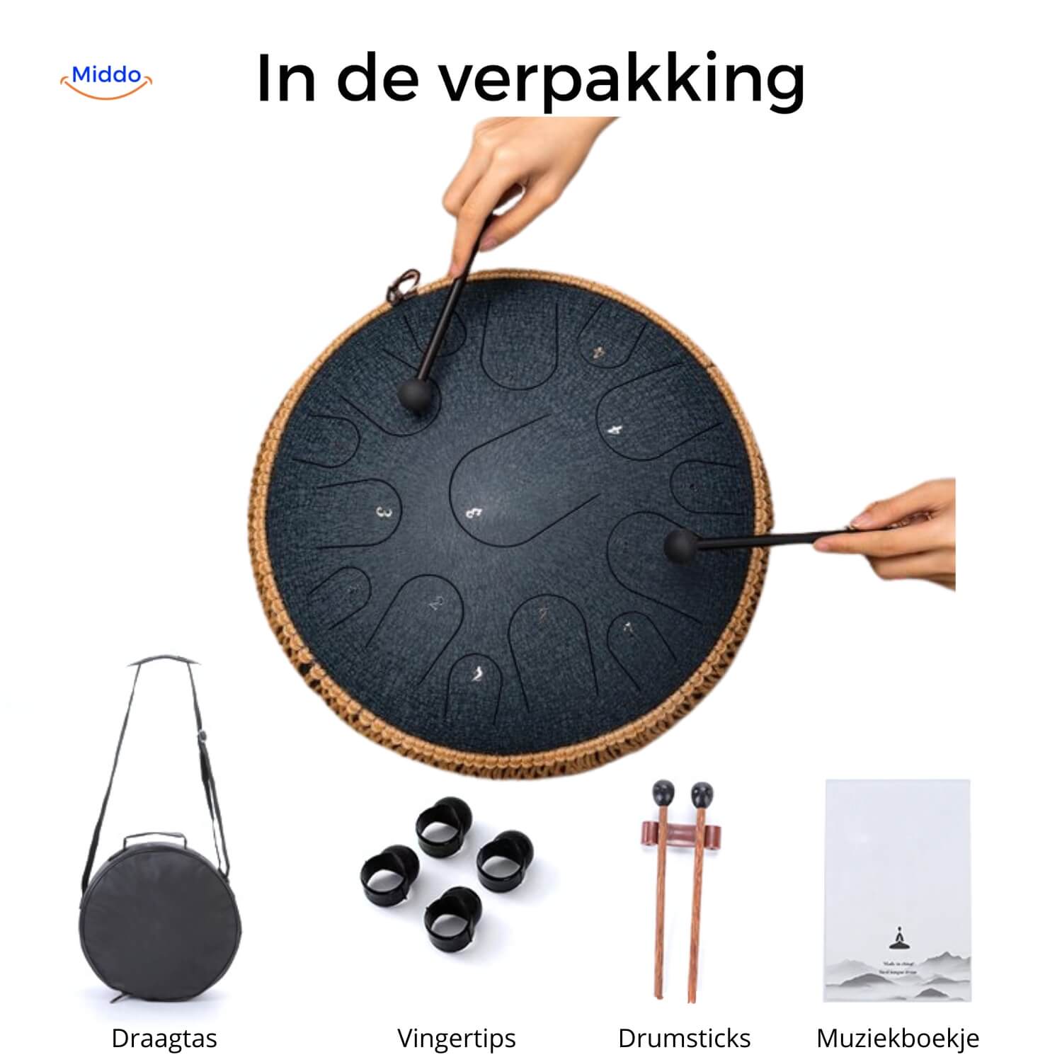 Harmonii KlankOase™ Steel Tongue Drum – Magical Sound Bowl Sound for Peace, Meditation & Creative Expression