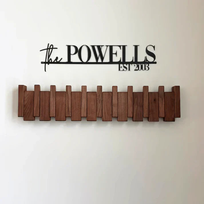 HarmonyCoat™ Wooden Piano Coat Rack – Stylish Wall Decoration & Practical Storage