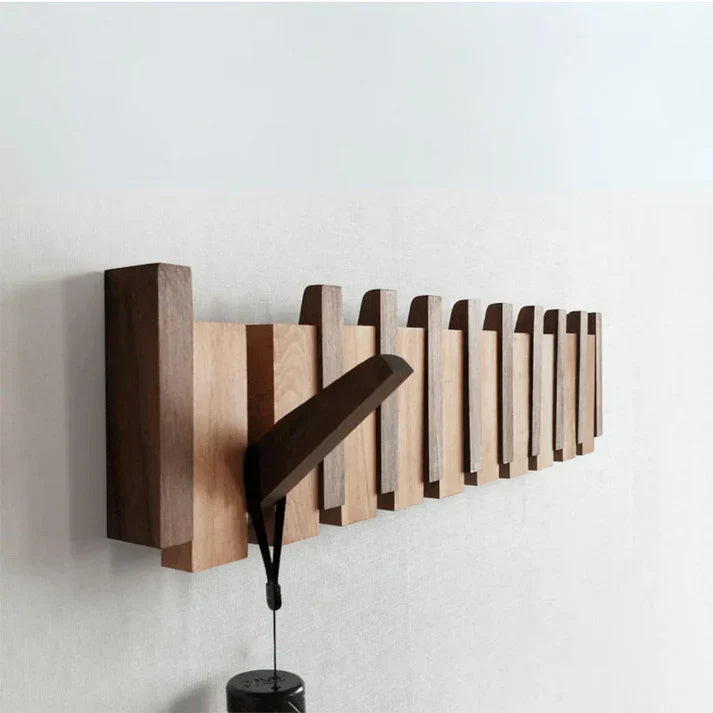 HarmonyCoat™ Wooden Piano Coat Rack – Stylish Wall Decoration & Practical Storage