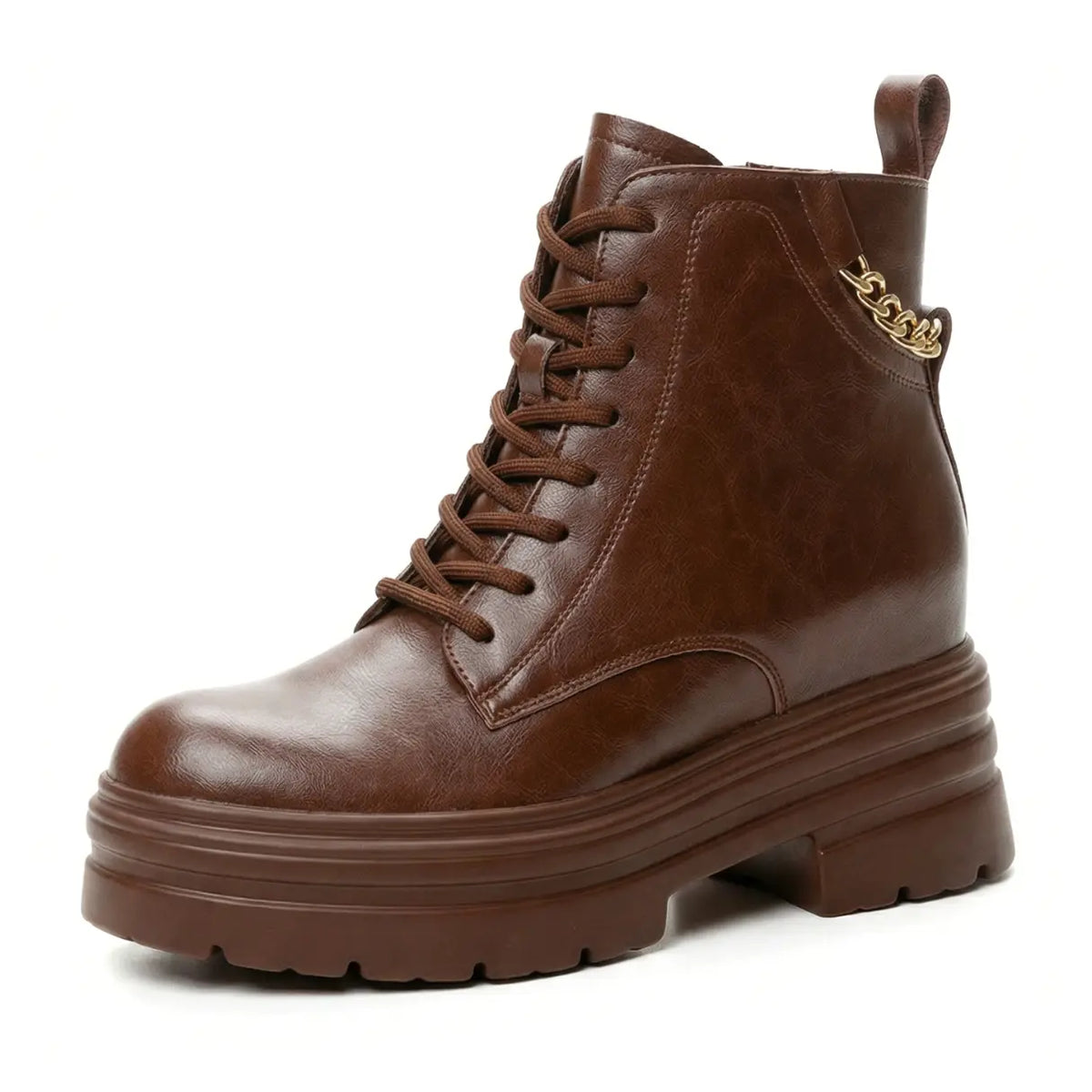 Height-Increasing Combat Boots with 11 cm Hidden Elevation System