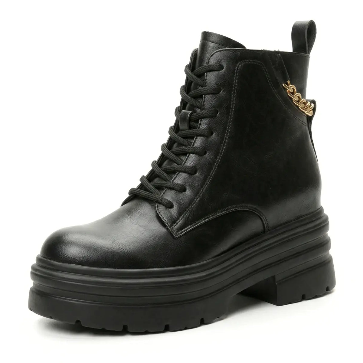 Height-Increasing Combat Boots with 11 cm Hidden Elevation System