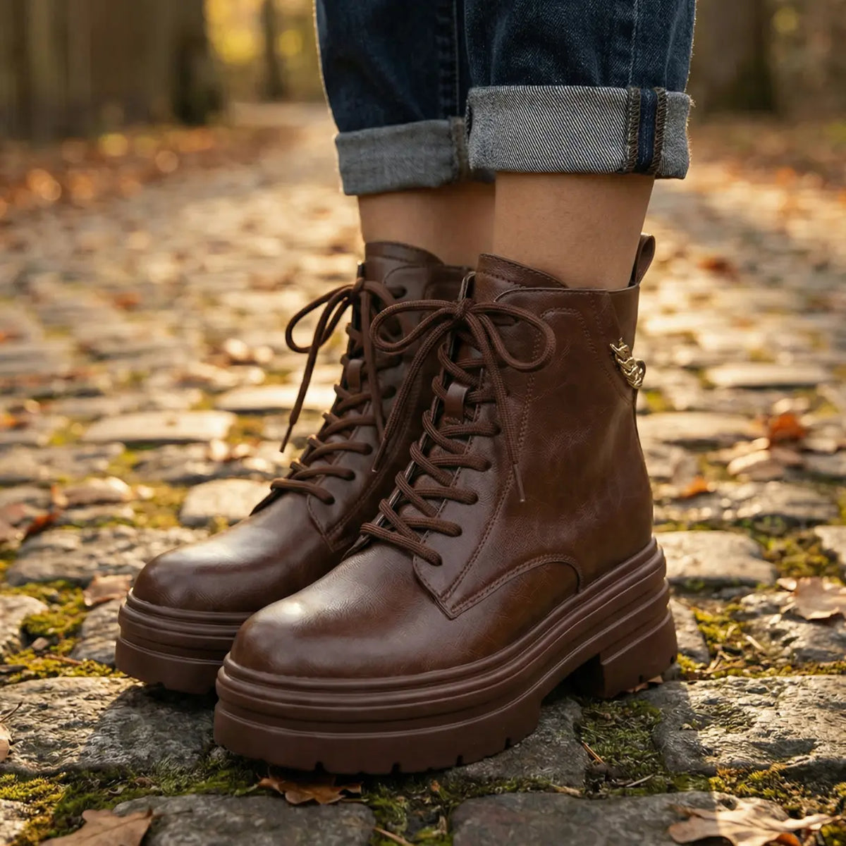 Height-Increasing Combat Boots with 11 cm Hidden Elevation System
