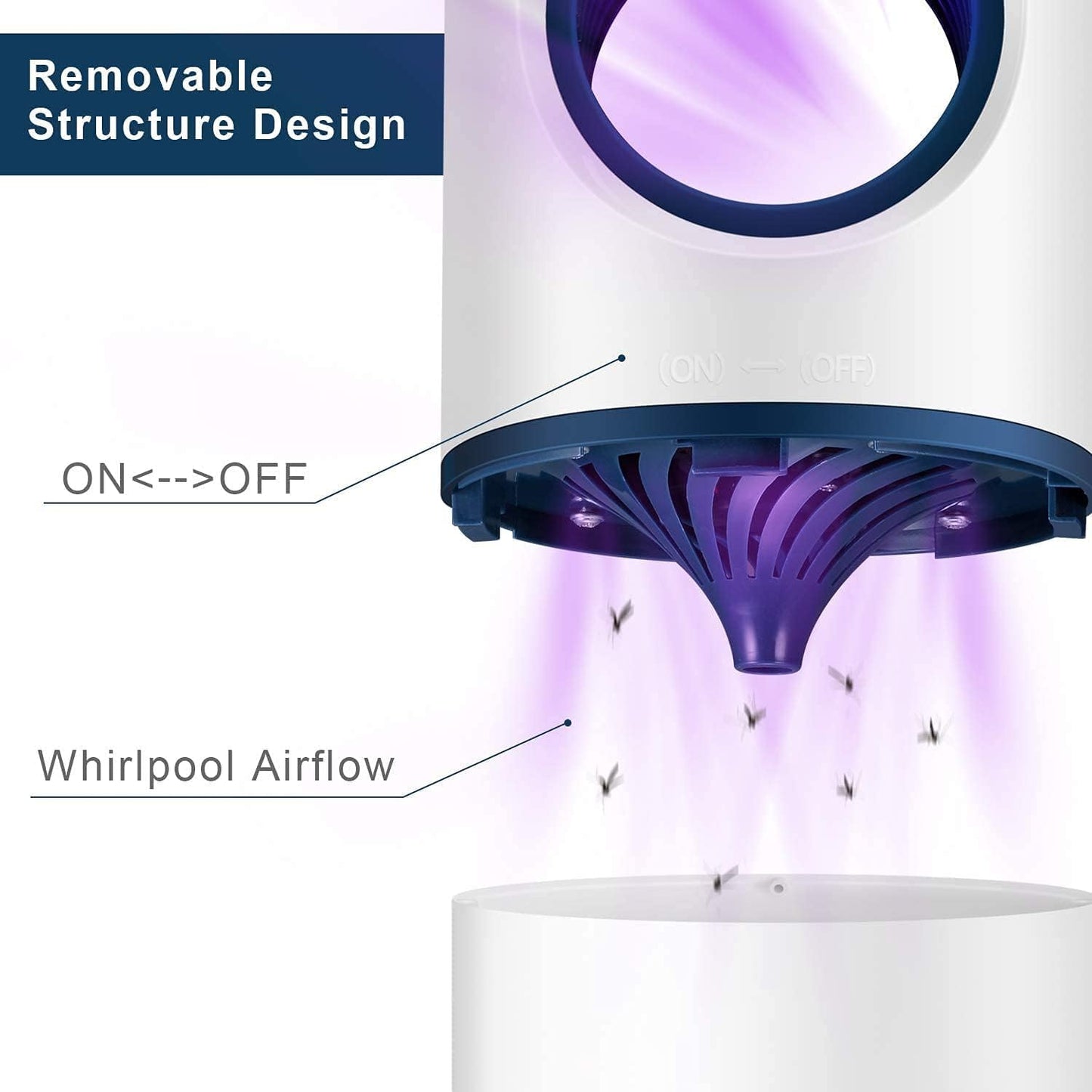 Indoor/Outdoor UV Light Mosquito & Fly Trap for Pest Control