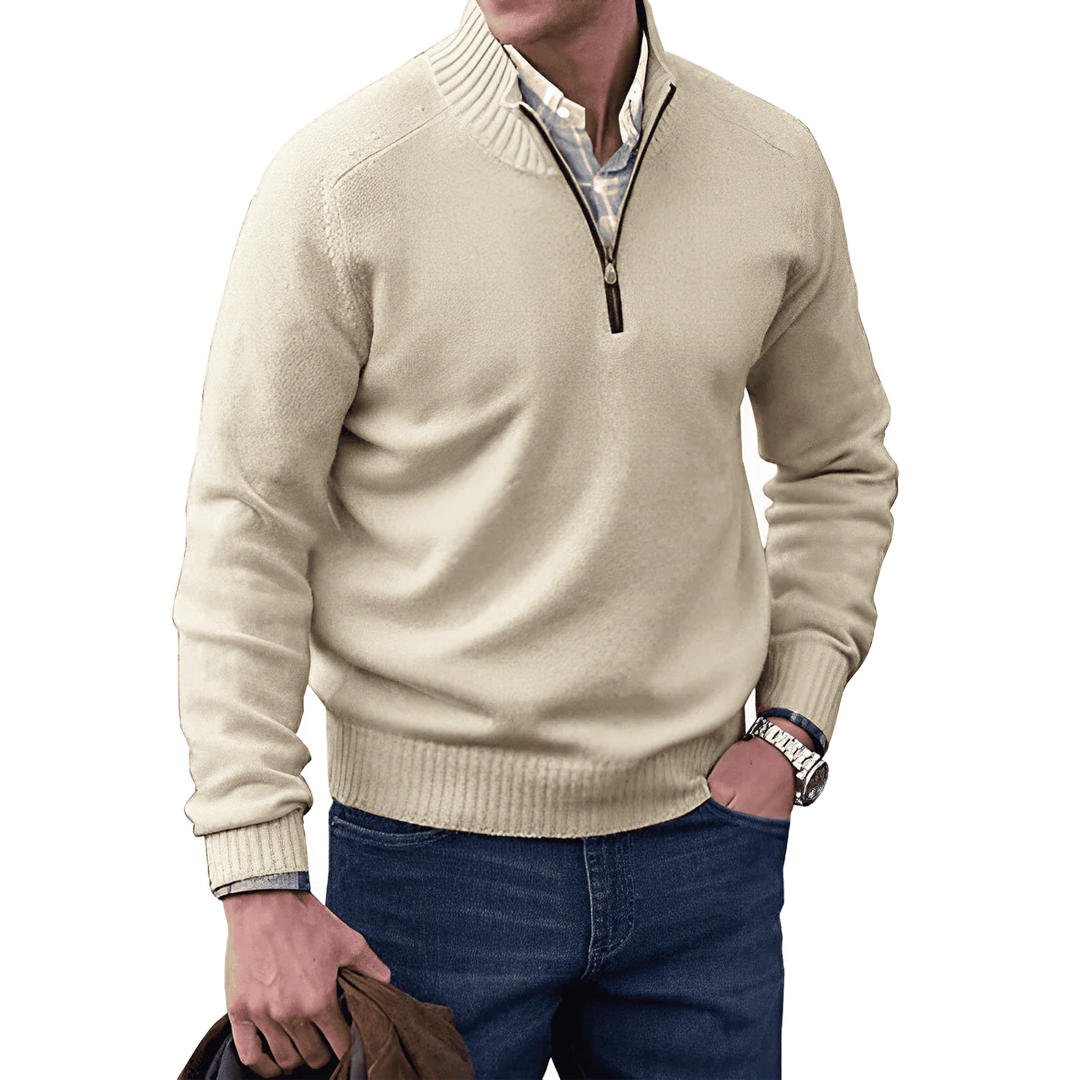 Jones™ - Elegant Pullover with Zipper