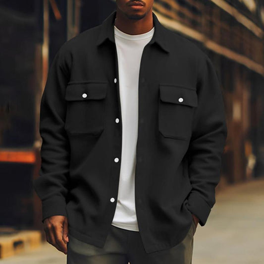 Men's Button-Down Shirt Jacket - Image 1