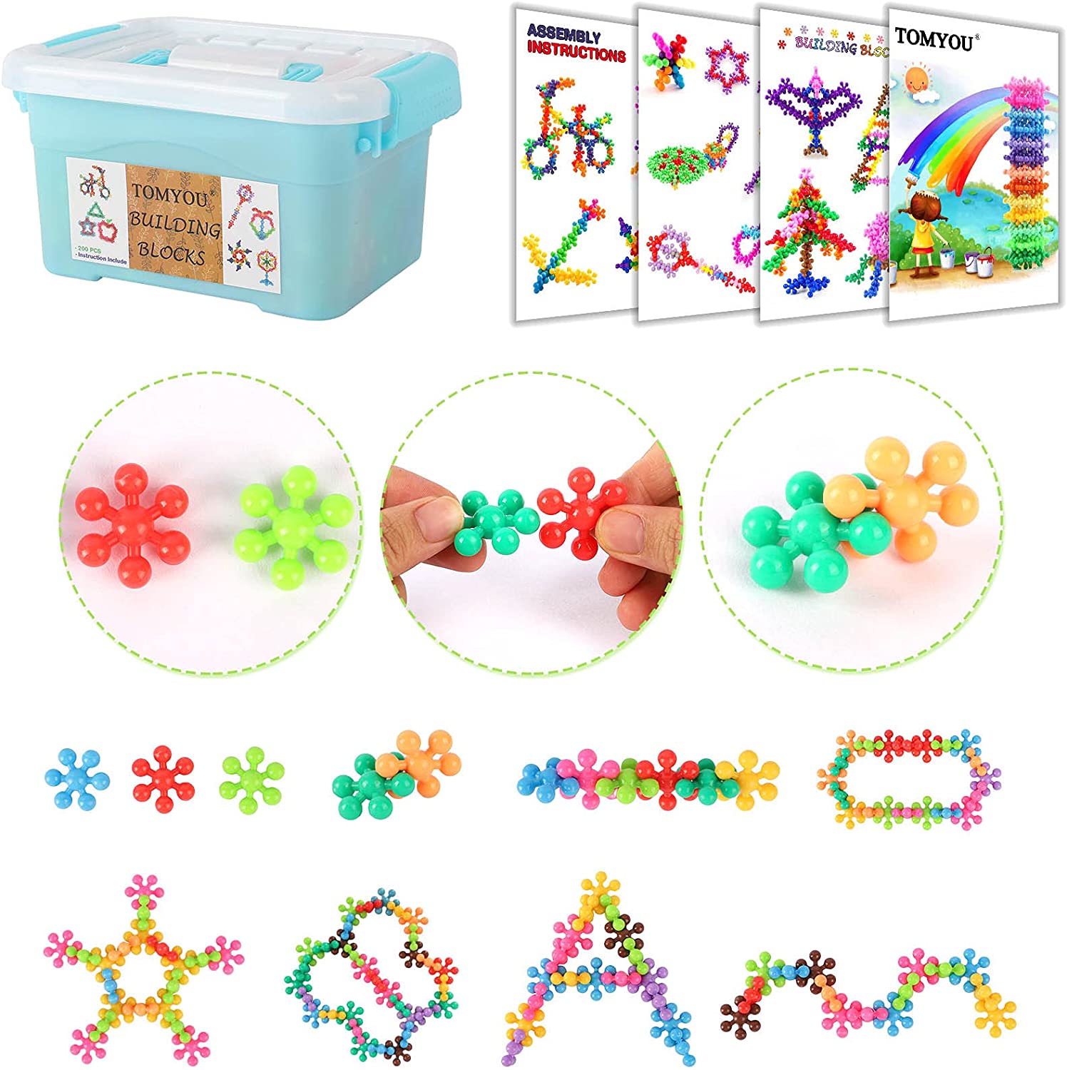 Kids' Creative Snowflake Interlocking Building Blocks Toy