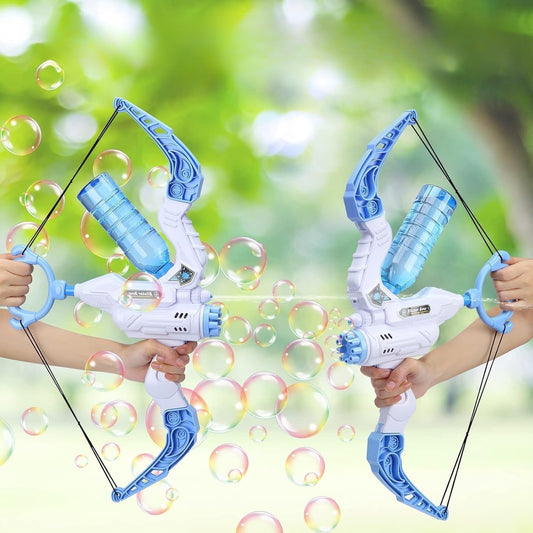 Kids Outdoor 2-in-1 Bow Bubble Machine Water Blaster Toy