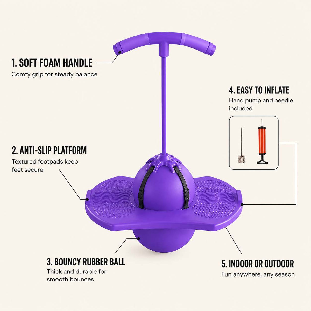 Kids' Pogo Ball with Handle Bar