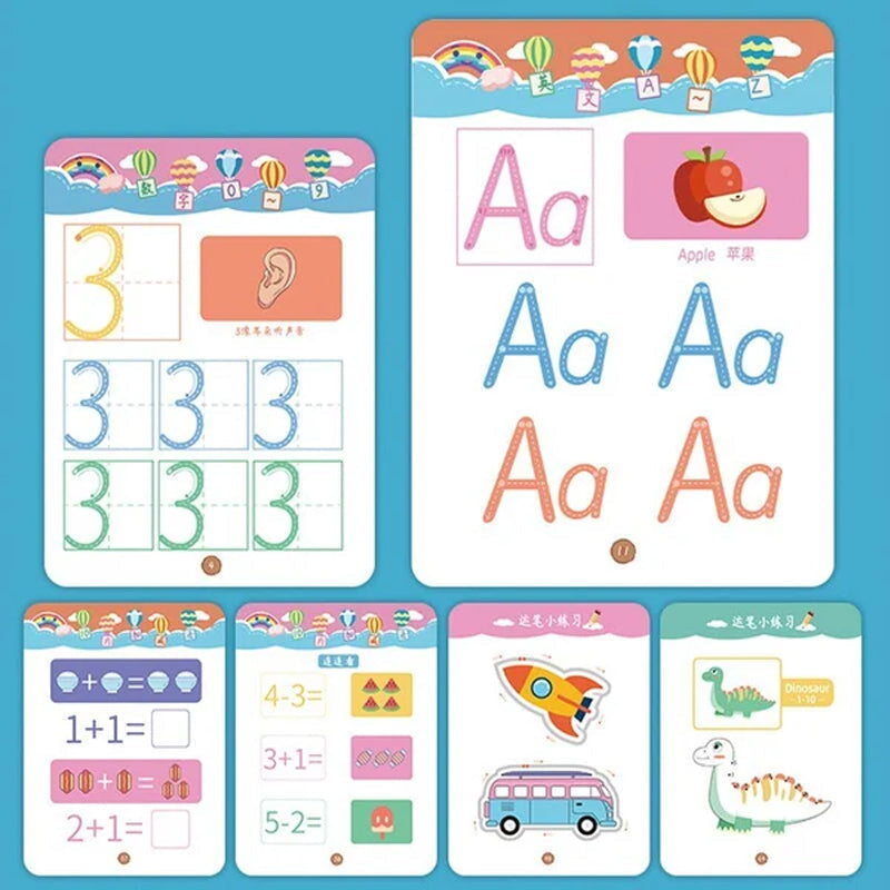 Kletshuts™ Activity Book: Tracing and Drawing Educational Reusable Workbook