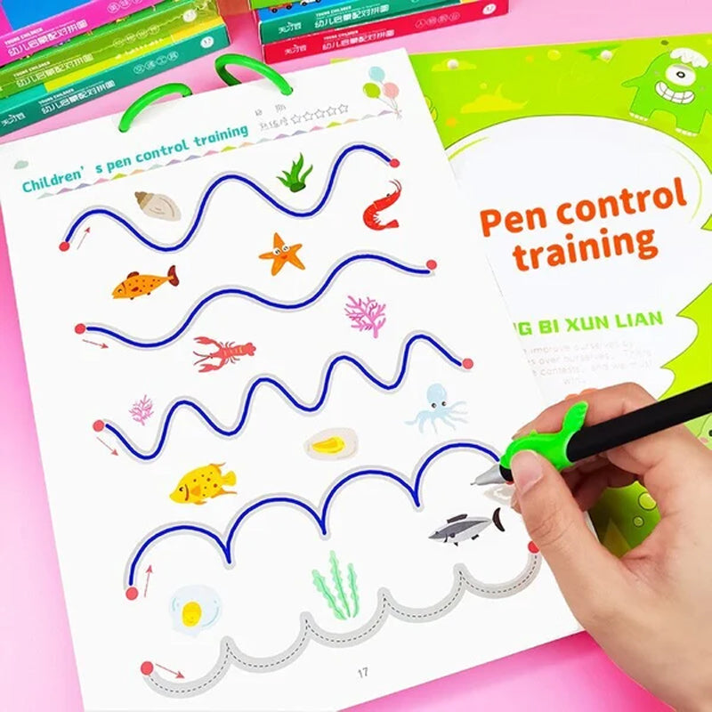 Kletshuts™ Activity Book: Tracing and Drawing Educational Reusable Workbook