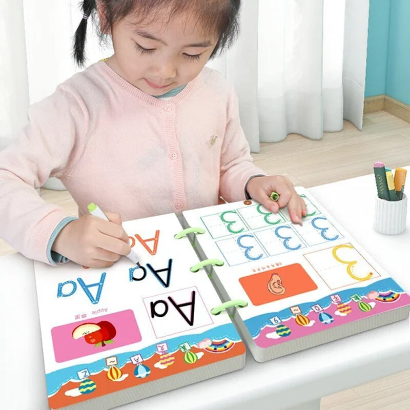 Kletshuts™ Activity Book: Tracing and Drawing Educational Reusable Workbook