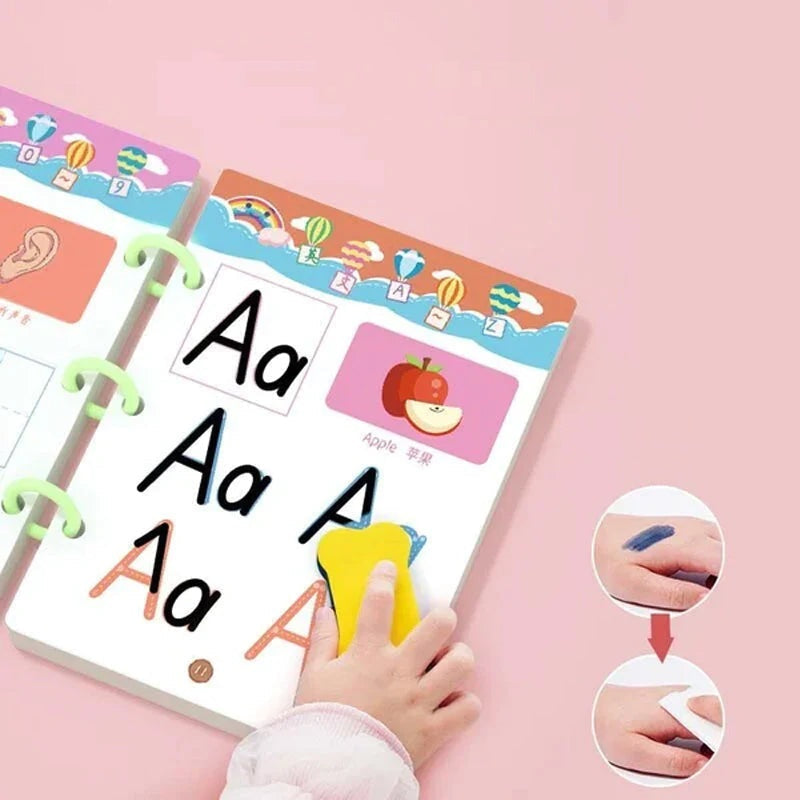 Kletshuts™ Activity Book: Tracing and Drawing Educational Reusable Workbook