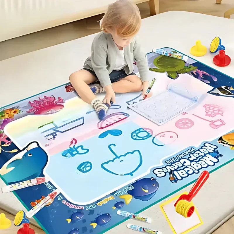 Kletshuts™ WaterCanvas: Reusable Water Doodle Canvas Set for Kids