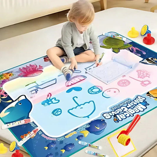 Kletshuts™ WaterCanvas: Reusable Water Doodle Canvas Set for Kids