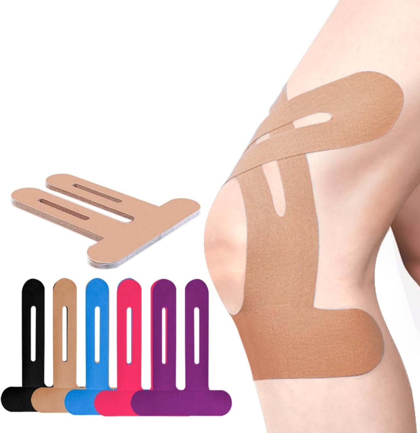 Knee Brace | Pre-Cut Kinesio Tape | Breathable Knee Support | Flexify