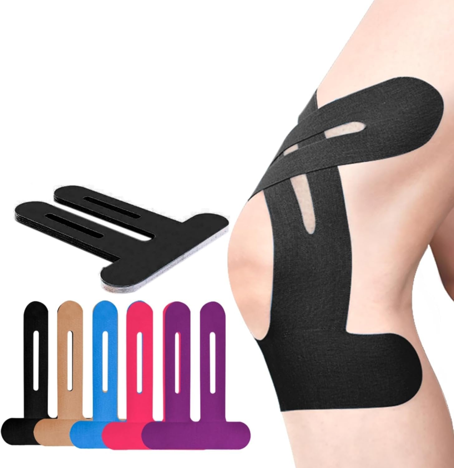 Knee Brace | Pre-Cut Kinesio Tape | Breathable Knee Support | Flexify