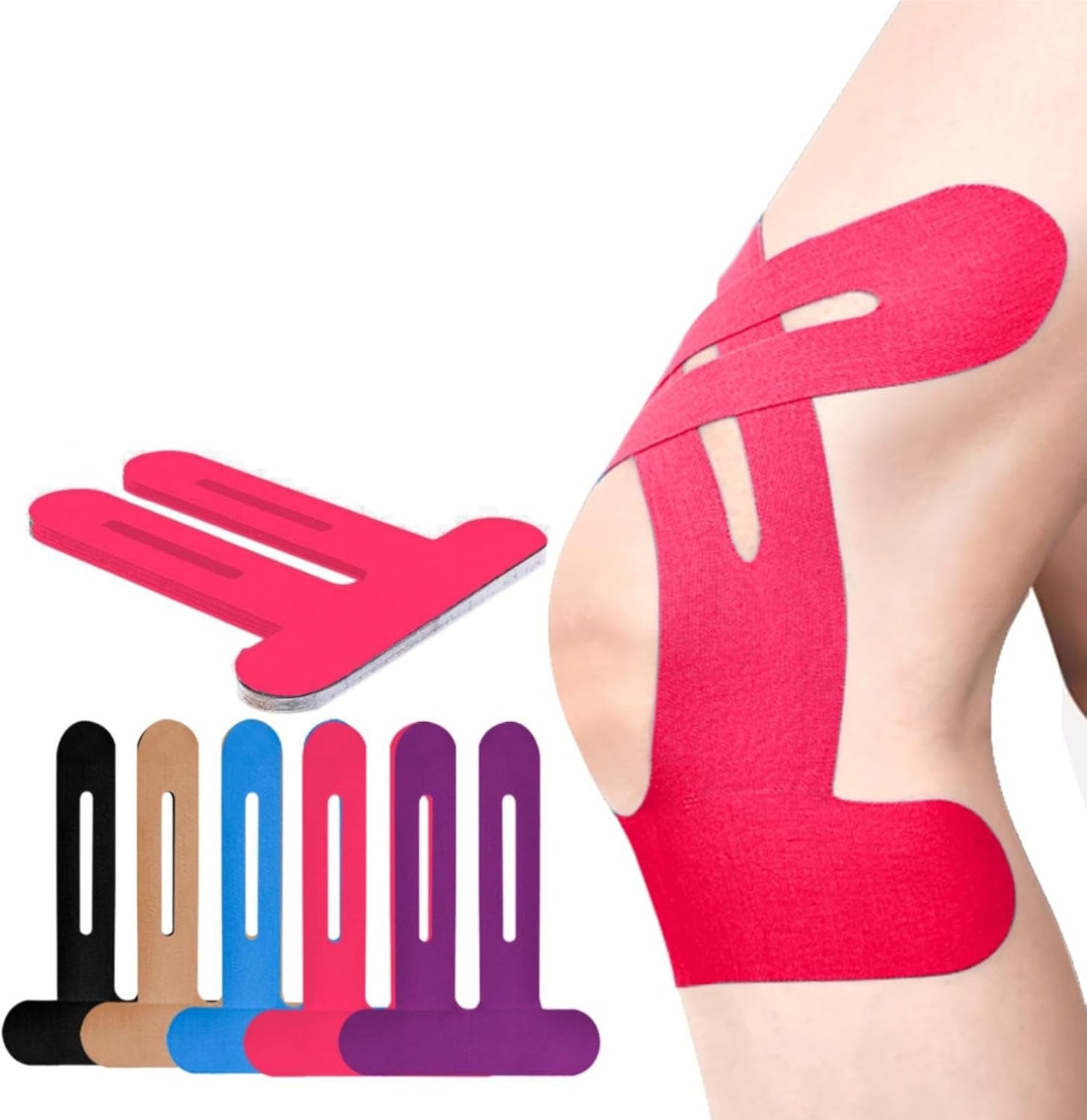 Knee Brace | Pre-Cut Kinesio Tape | Breathable Knee Support | Flexify