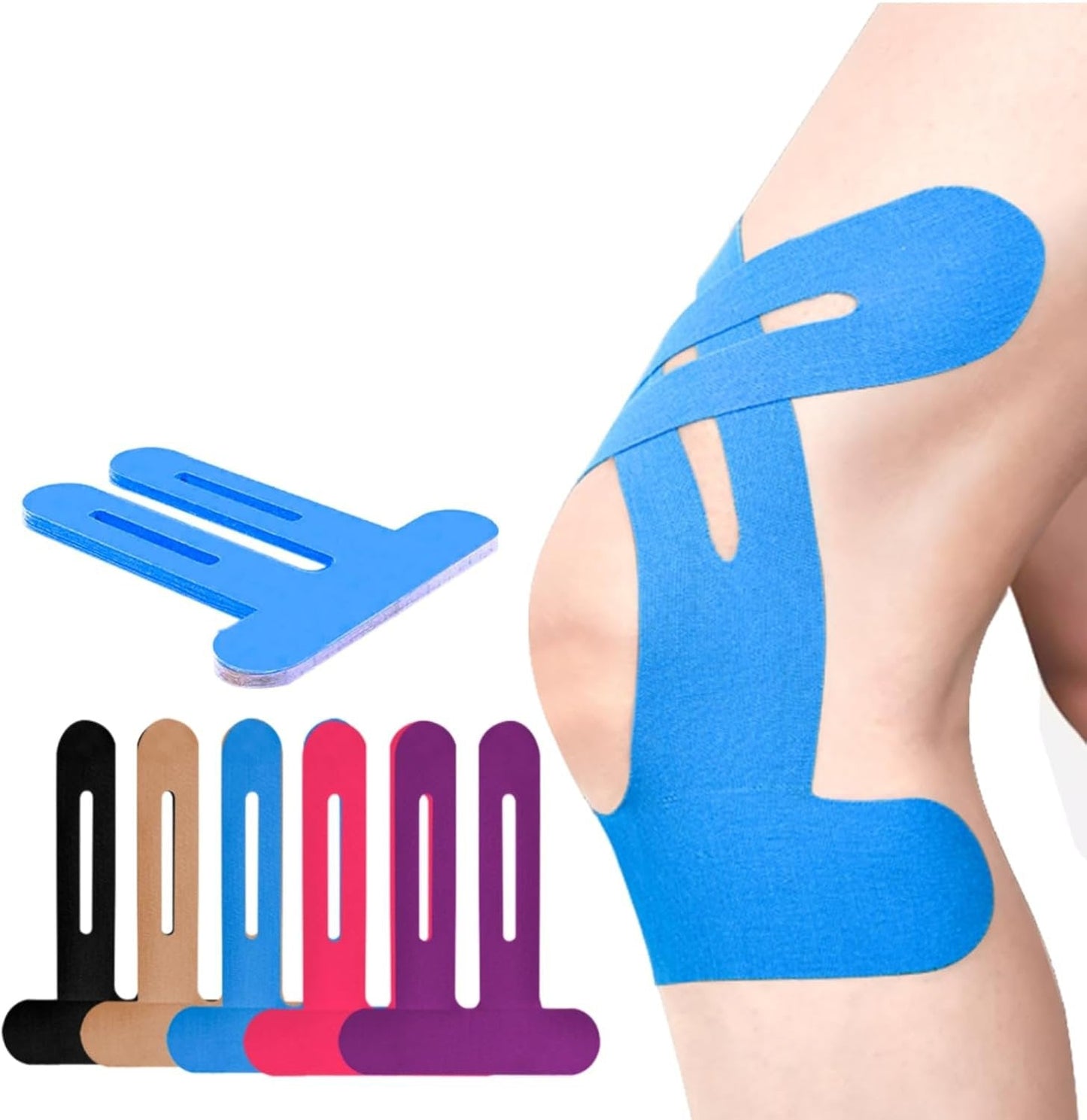 Knee Brace | Pre-Cut Kinesio Tape | Breathable Knee Support | Flexify