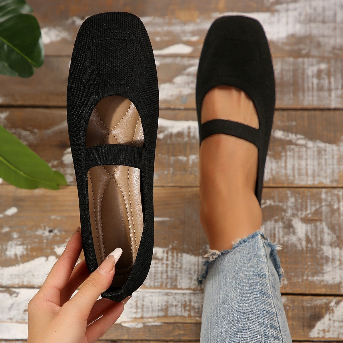 Ladies Cheerful Mary Jane Ballerinas Closora