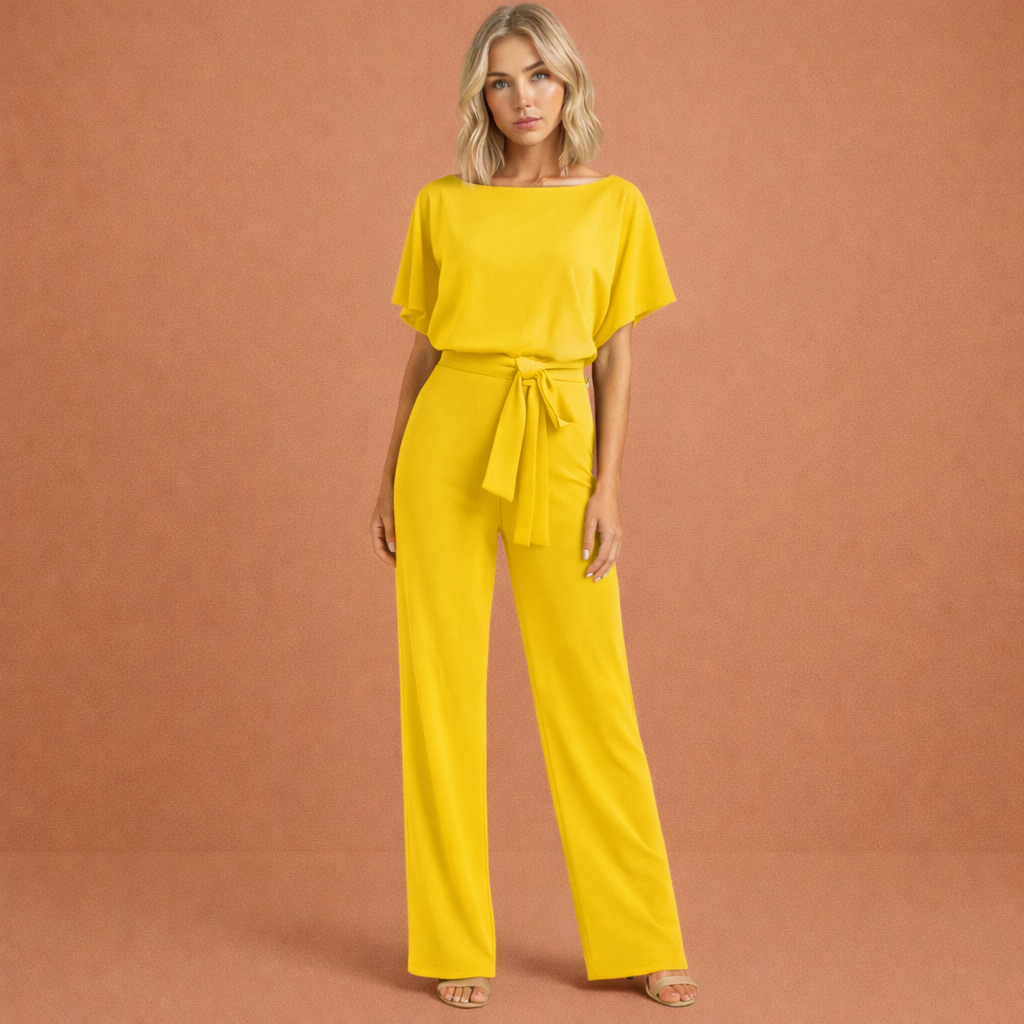 Ladies Elegant Two-Piece Set with Belt for a Refined Look
