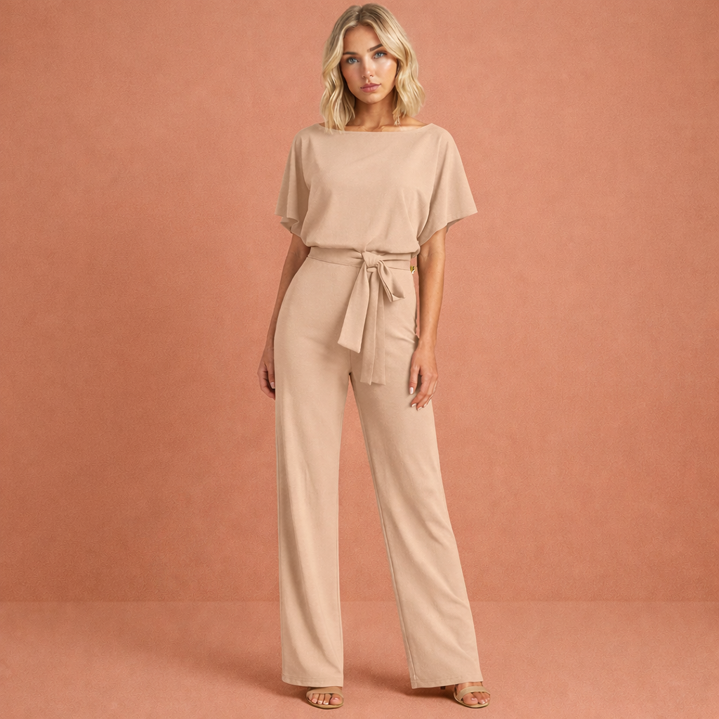 Ladies Elegant Two-Piece Set with Belt for a Refined Look