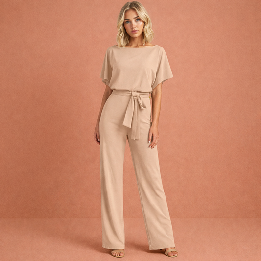 Ladies Elegant Two-Piece Set with Belt for a Refined Look