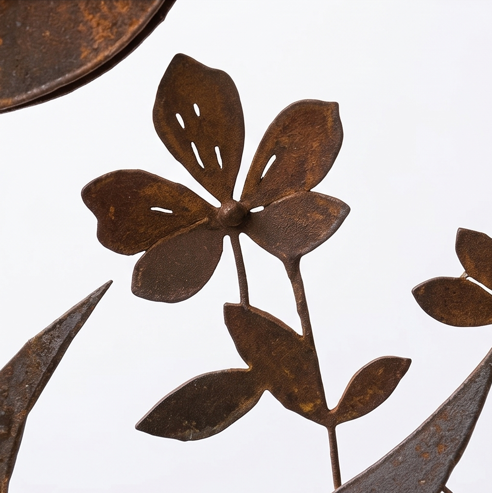 Lark & Iron™ – Rustic Bird & Wildflower Garden Stake