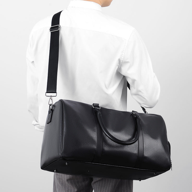Leather Weekend Travel Duffle Bag